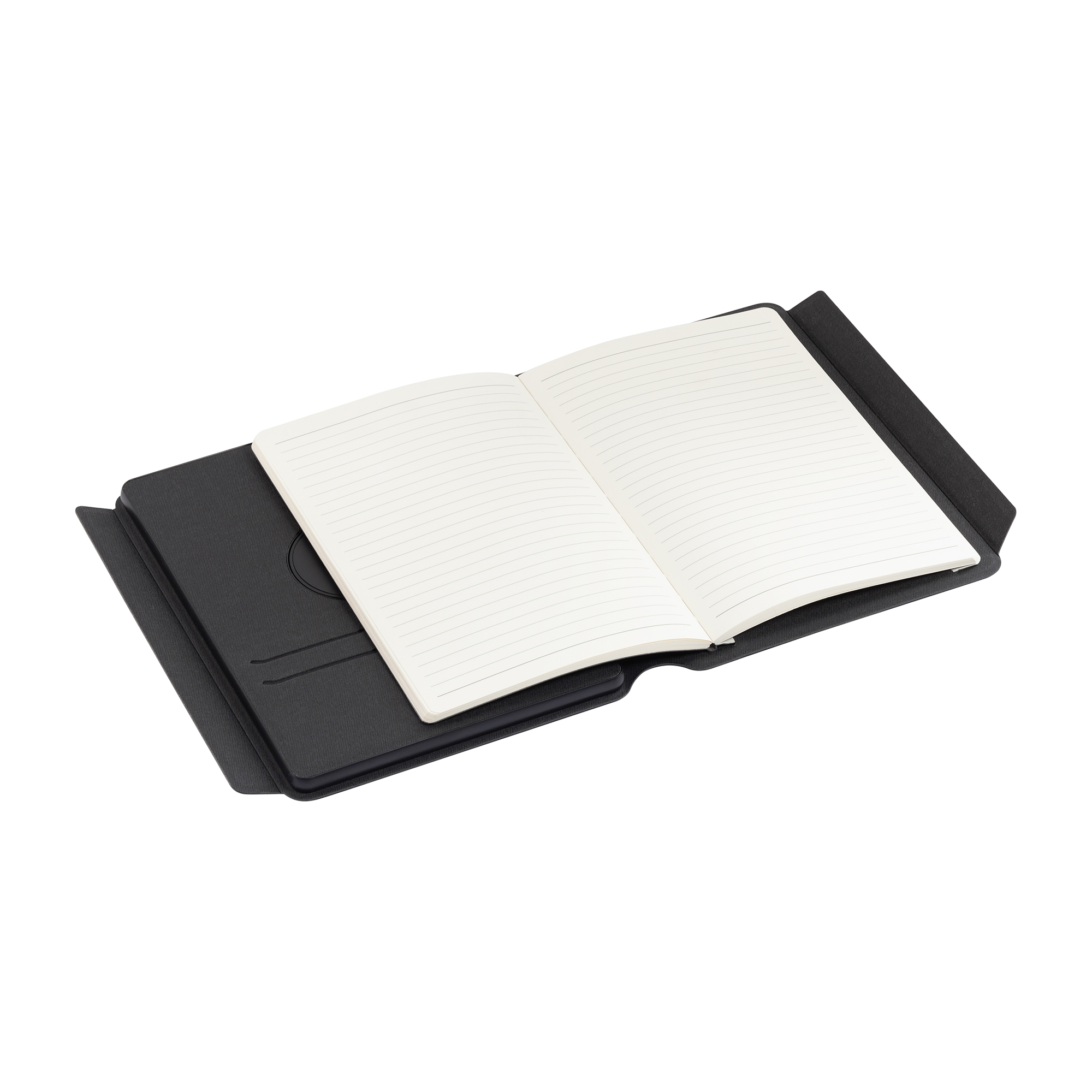 Папка А5 с беспроводным (10W) зарядным устройством 5000 mAh, с MagSafe и блокнотом, цвет черный
