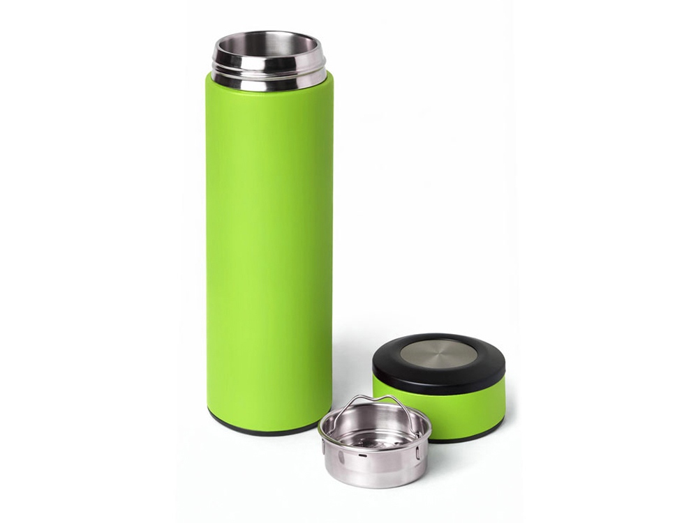 Вакуумный термос Vacuum Flask C1, soft touch, 420мл, зеленое яблоко