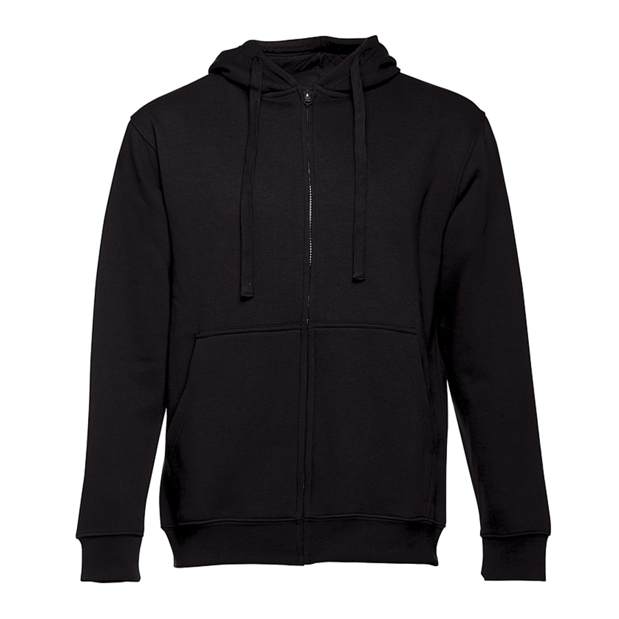 Толстовка мужская с капюшоном на молнии AMSTERDAM, черный, 2XL, 50% хлопок, 50% полиэстер, 320 г/м2