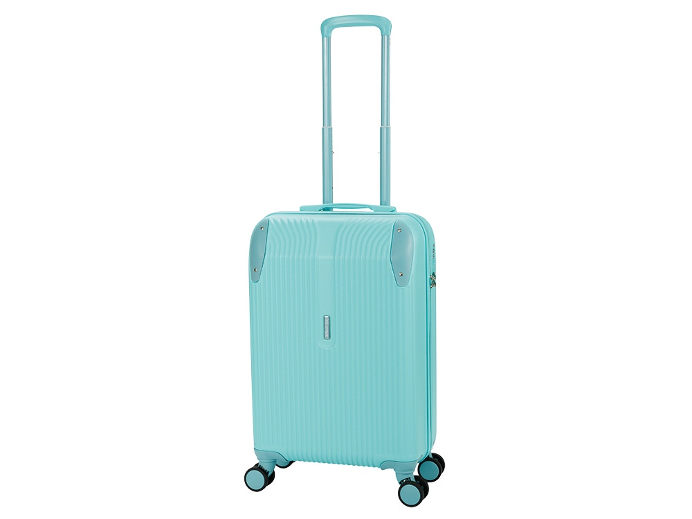 Чемодан TORBER В Отпуск, бирюзовый, ABS-пластик, 41 х 25 х 61 см, 48 л, 2,7 кг