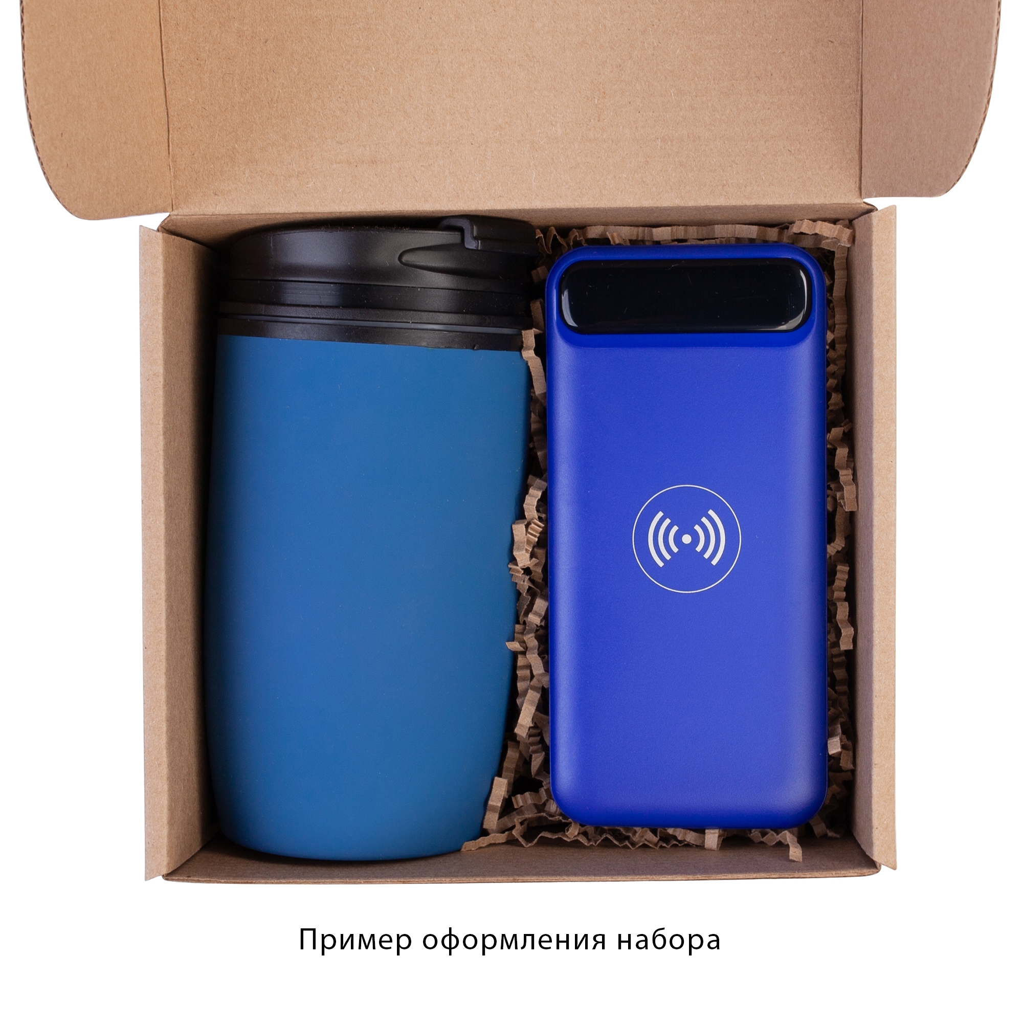 Термостакан "Unicup" 300 мл, покрытие soft touch, цвет синий
