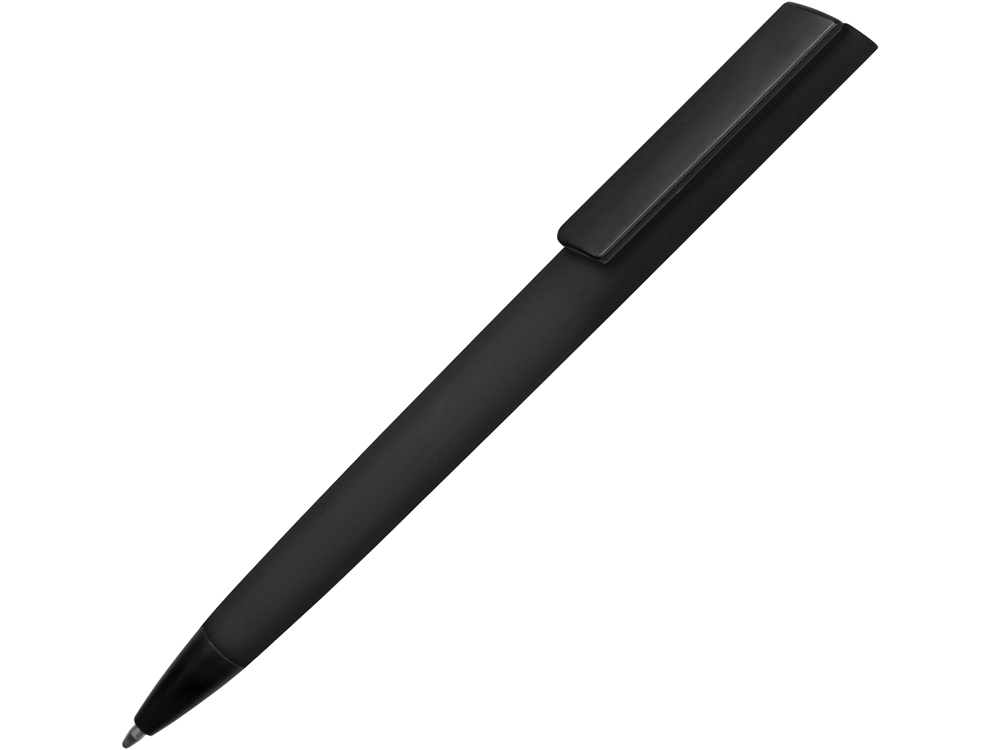 Ручка пластиковая soft-touch шариковая Taper, черный
