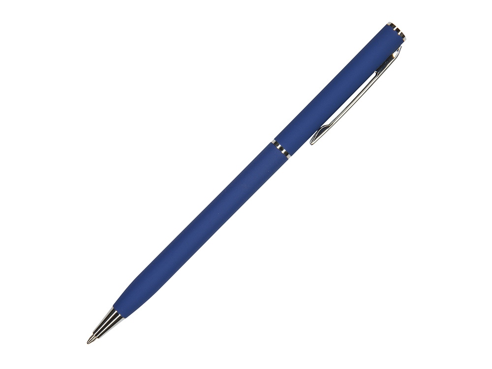 Ручка шариковая автоматическая BrunoVisconti® PALERMO цвет корпуса синий, soft-touch, 0.7 мм