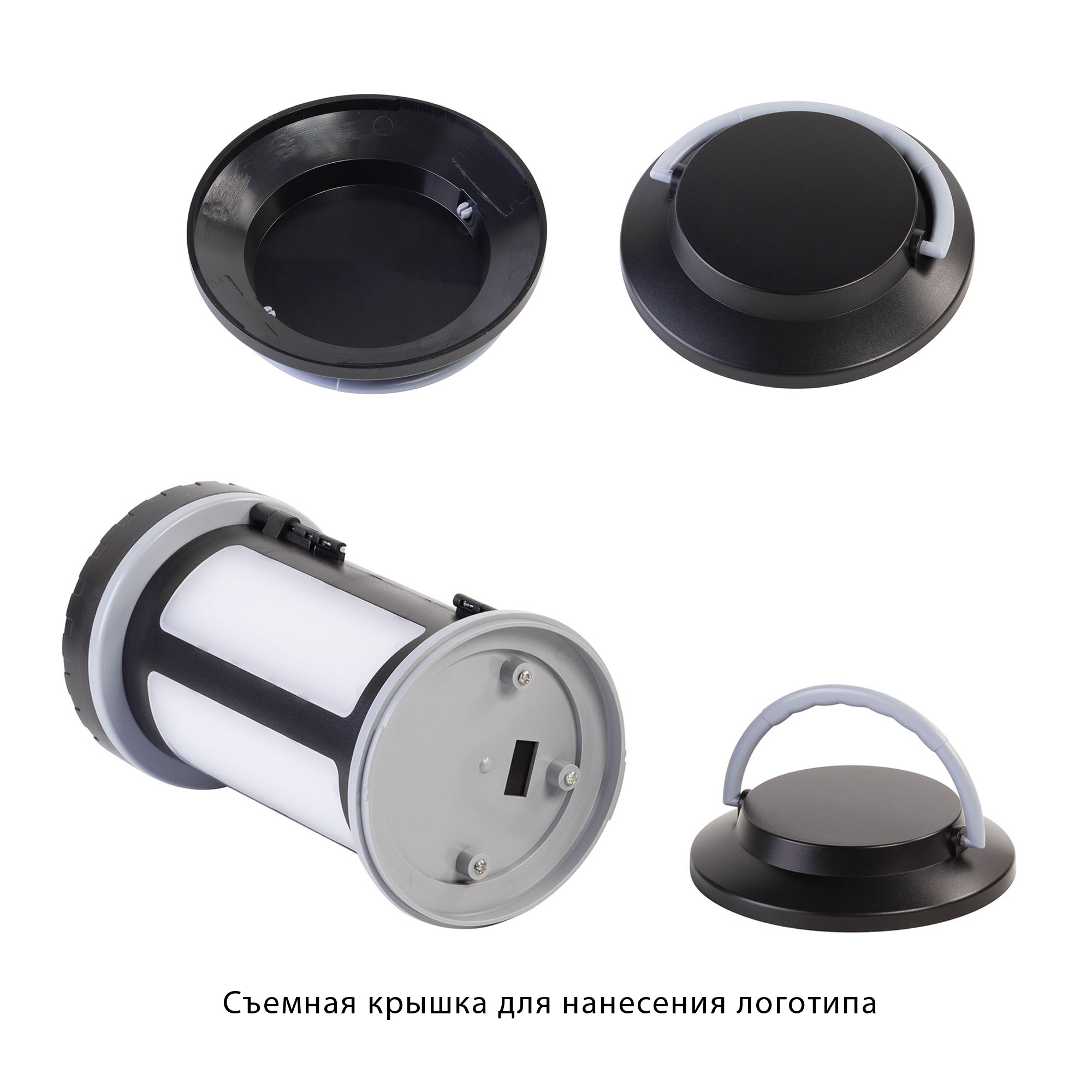 Набор инструментов "Pod" с фонарем, цвет черный с серым