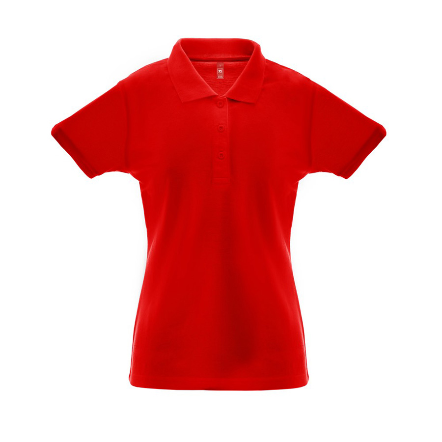 Рубашка-поло женская BERLIN WOMAN, короткий рукав, красный, 2XL, 65% полиэстер, 35% хлопок, плотность 200 г/м2