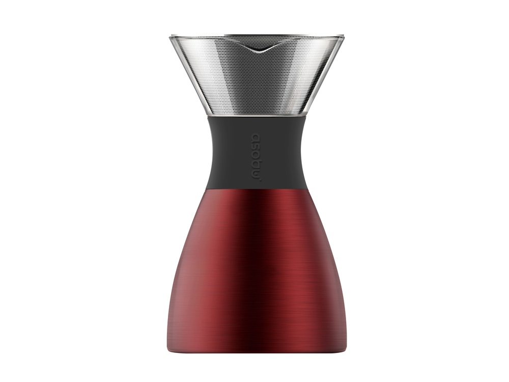 Кофеварка POUR OVER, 1000 мл, красный/черный, красный, черный