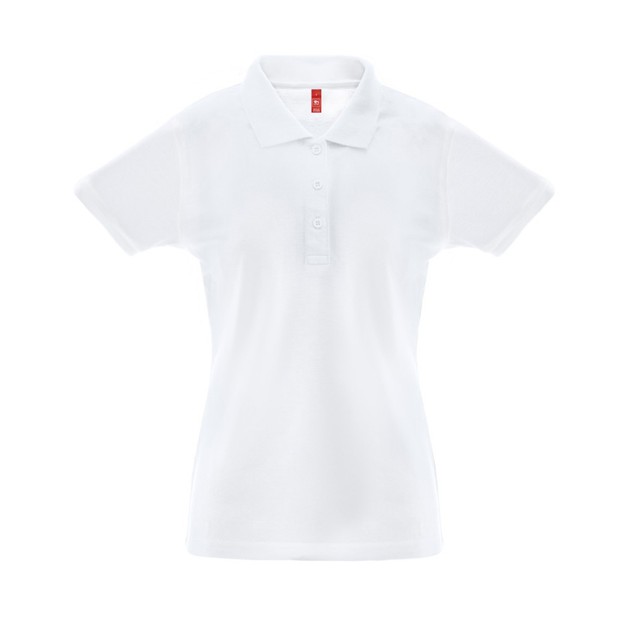 Рубашка-поло женская BERLIN WOMAN, короткий рукав, белый, 2XL, 65% полиэстер, 35% хлопок, плотность 200 г/м2