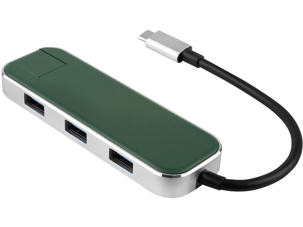 Хаб USB Rombica Type-C Chronos Green, зеленый