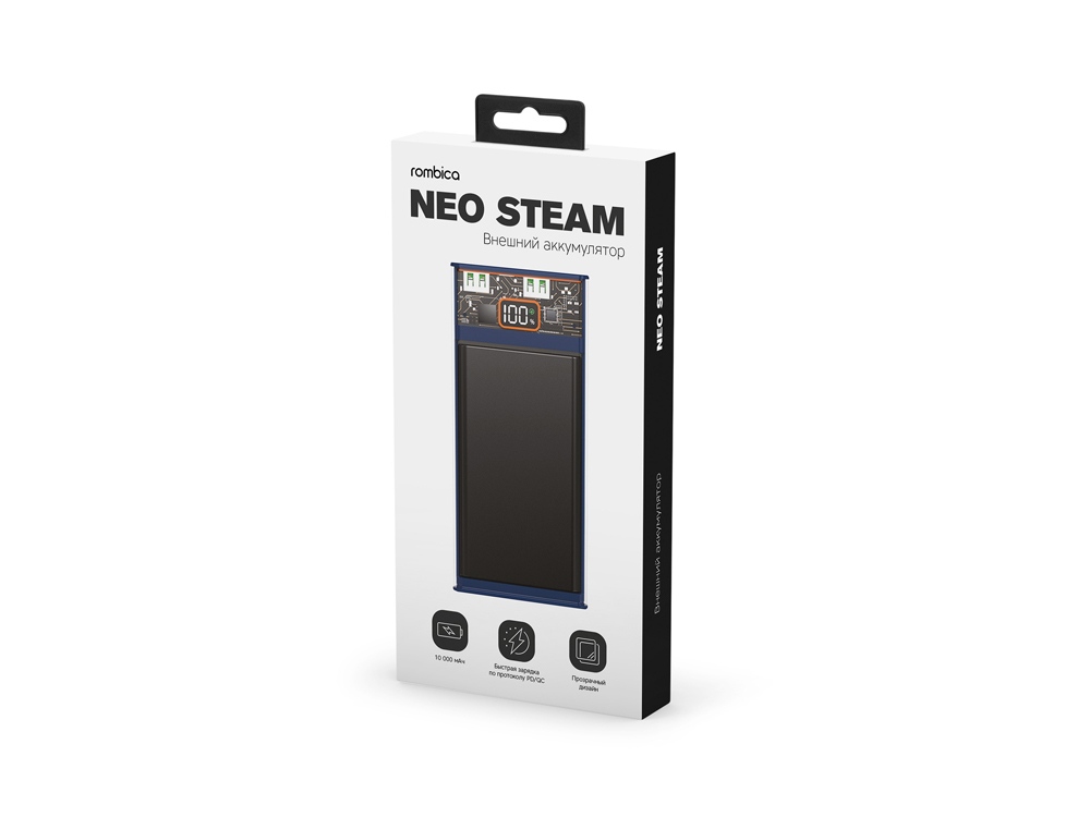 Внешний аккумулятор Rombica NEO Steam Blue, синий