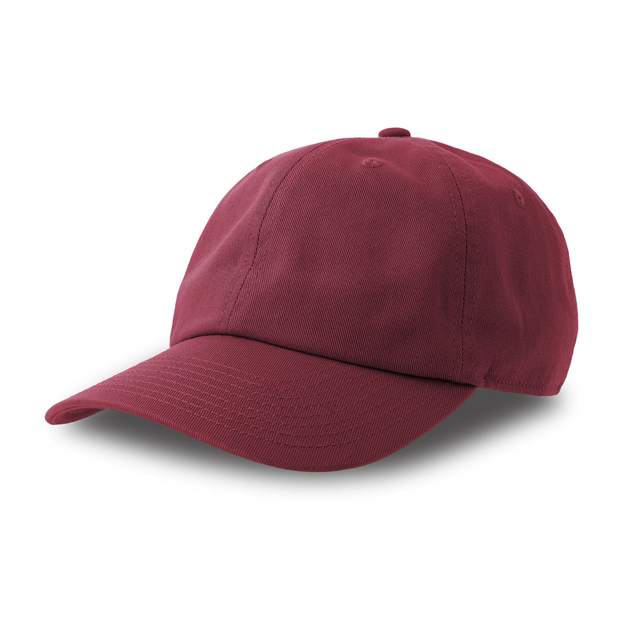 Бейсболка "DAD HAT-S", 6 клиньев, металлическая застежка, бордовый, 80% хлопок, 20% переработанный хлопок, 270 г/м2
