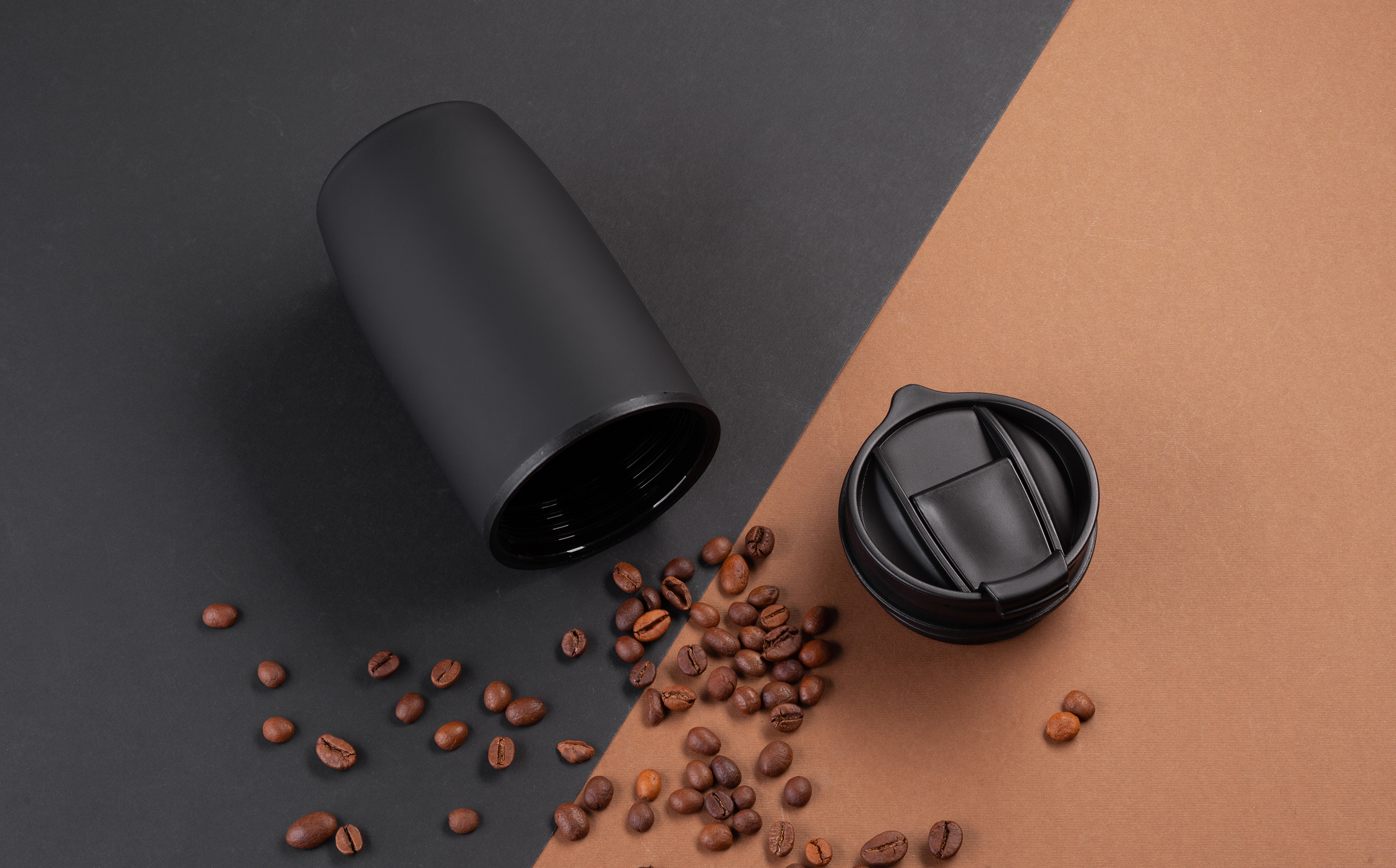 Термостакан "Unicup" 300 мл, покрытие soft touch, цвет черный