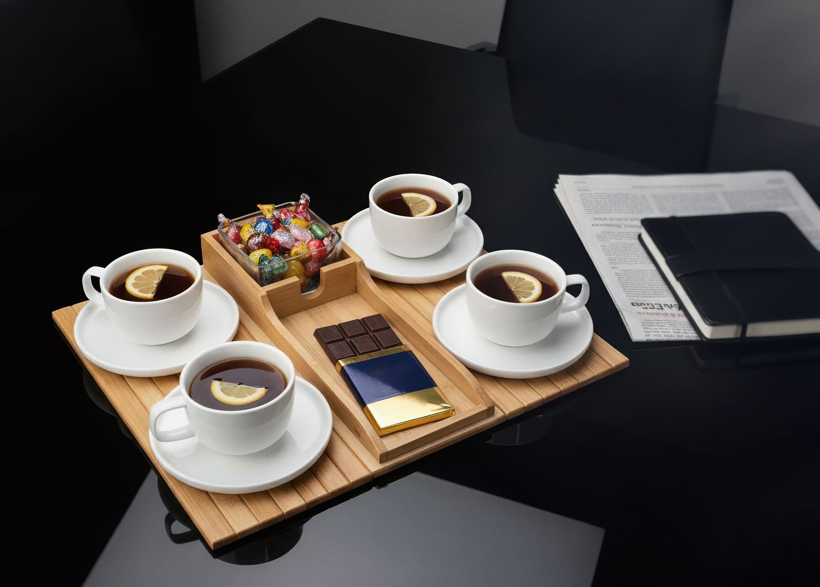 Чайная пара "Гармония", цвет белый