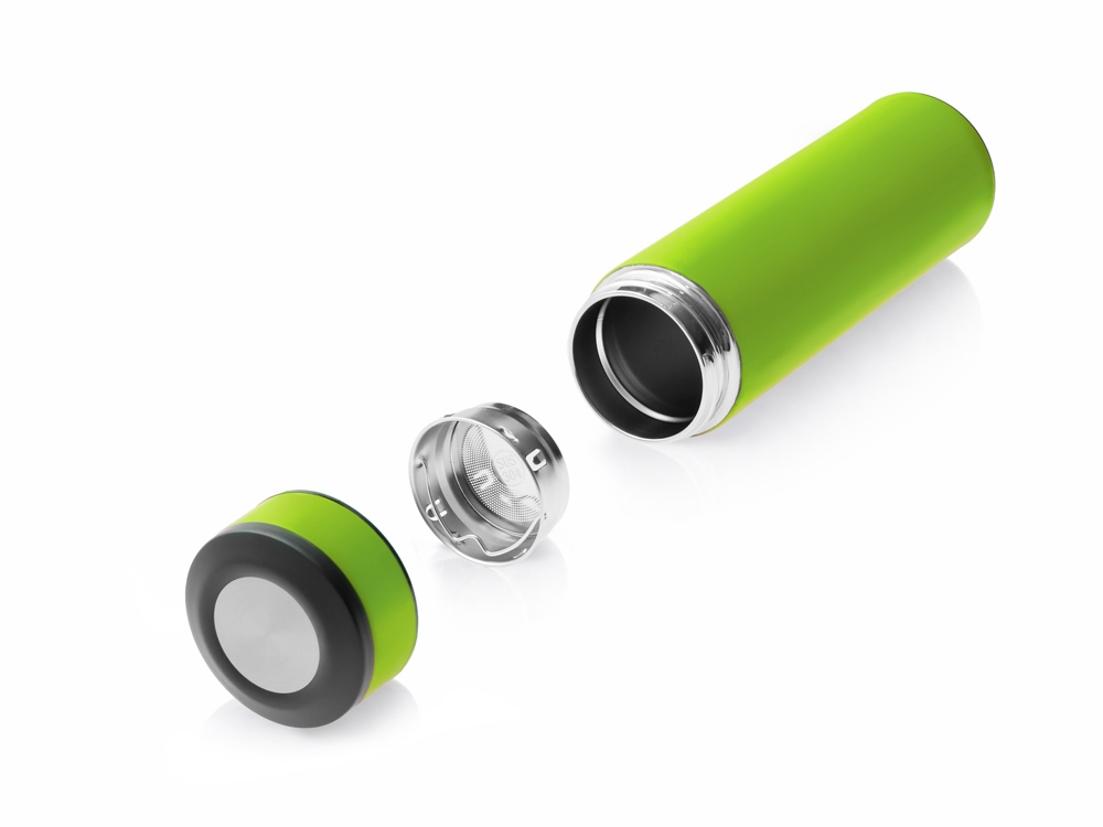 Вакуумный термос Vacuum Flask C1, soft touch, 420мл, зеленое яблоко