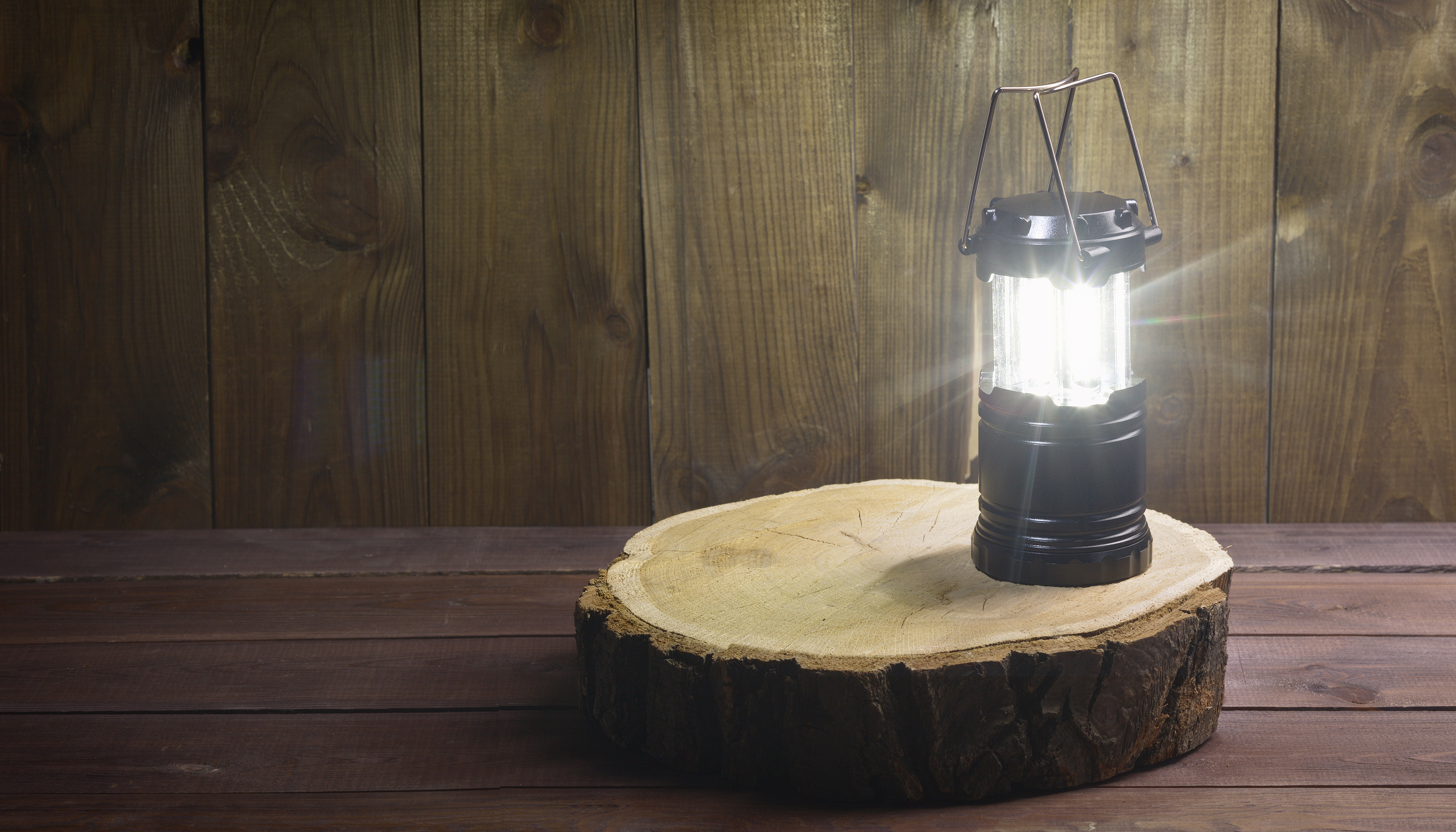 Туристический led-фонарь "Compass" 360˚, цвет черный