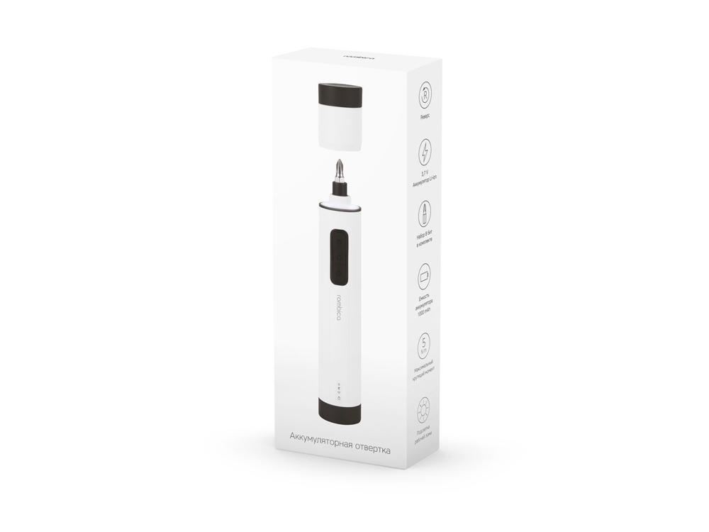 Отвертка аккумуляторная Rombica MyKit S1 White, белый