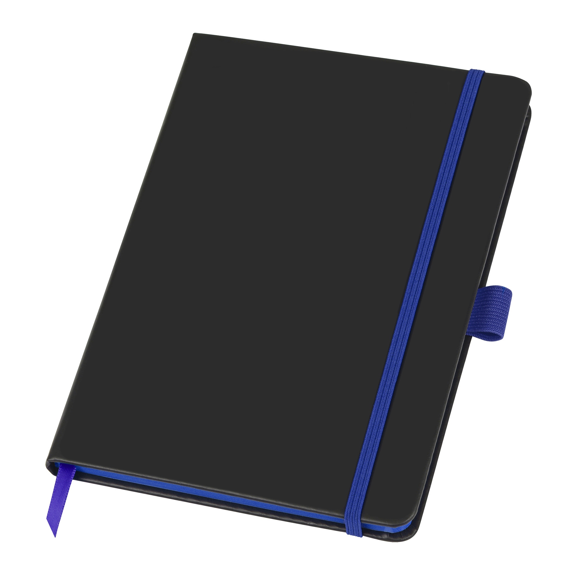 Блокнот ColorNote Black, твердая обложка A5, 80 листов, черный с синим, черный, синий, синий