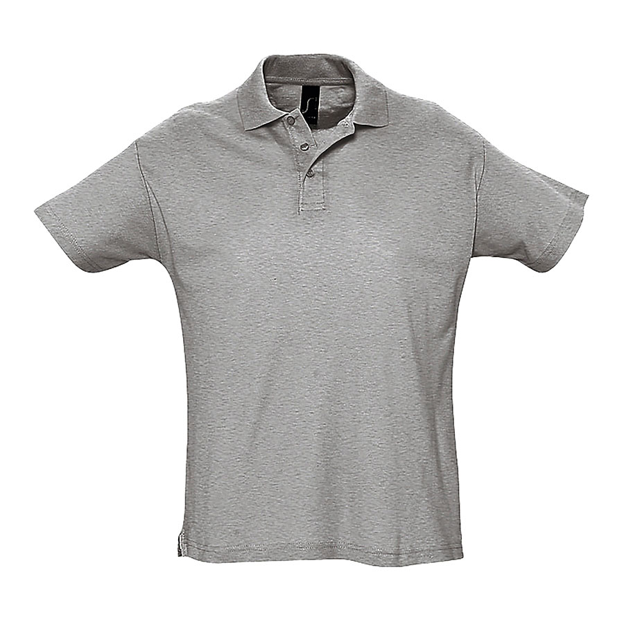 Рубашка поло мужская, короктий рукав, SUMMER II, серый меланж, 2XL, 85% хлопок, 15% вискоза, 170 г/м2