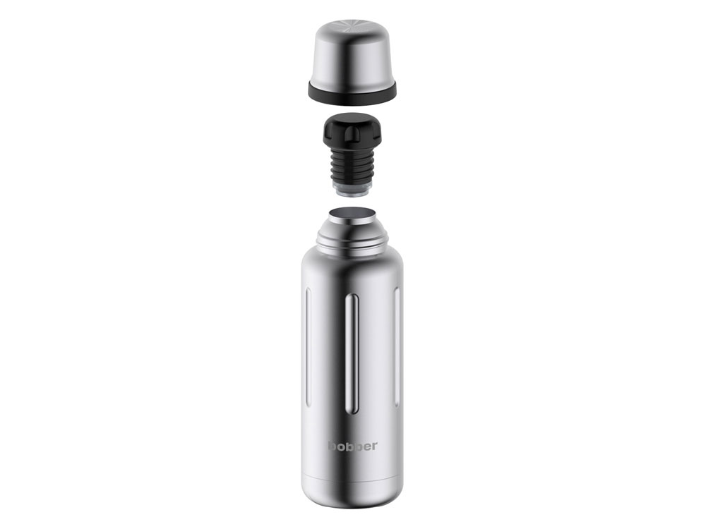 Термос для напитков, вакуумный, бытовой, тм bobber. Объем 0.47 литра. Артикул Flask-470 Matte, серебристый