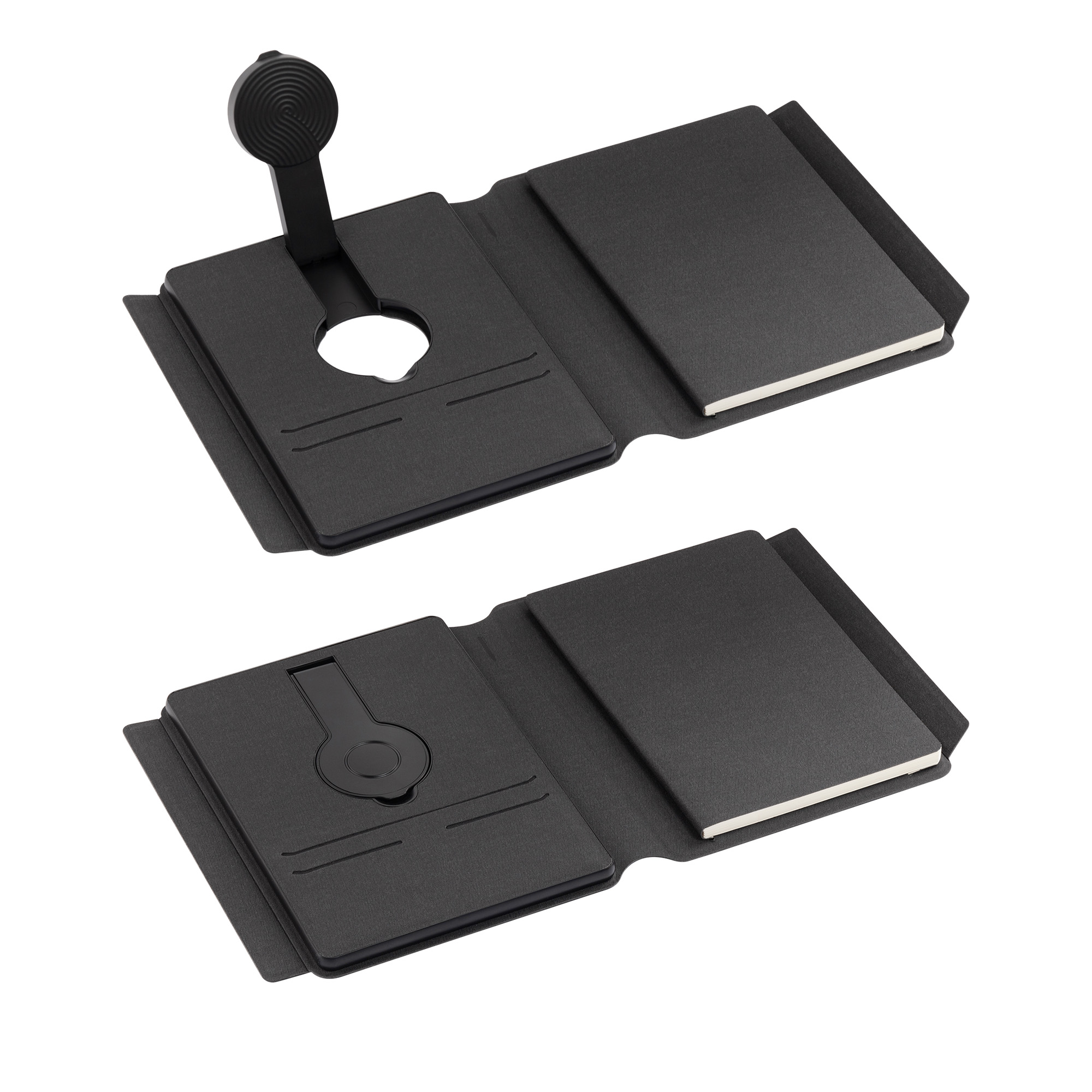Папка А5 с беспроводным (10W) зарядным устройством 5000 mAh, с MagSafe и блокнотом, цвет черный