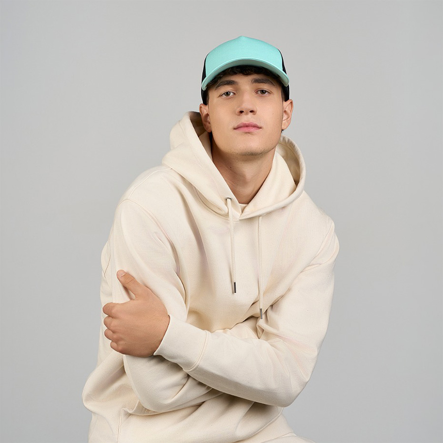 Бейсболка RAPPER COTTON-S, п. заст, 5 клин, белый/красны/синий, 100% хлопок/100% полиэстер, 280 г/м2