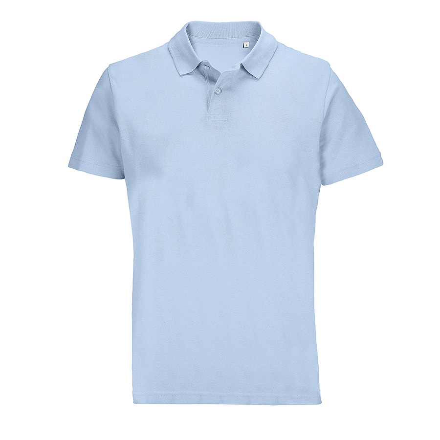 Рубашка-поло унисекс PULSE, голубой, 2XL, 100% высокогребенной хлопок, 170 г/м2