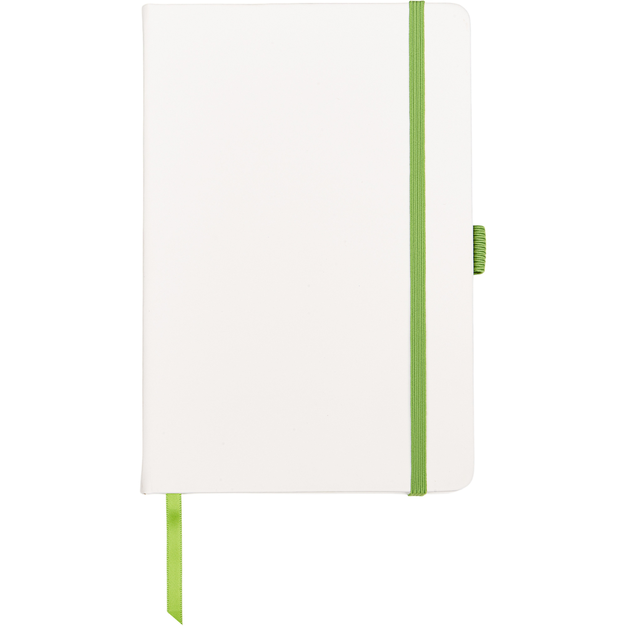 Блокнот ColorNote White, твердая обложка A5, 80 листов, белый и зеленое яблоко