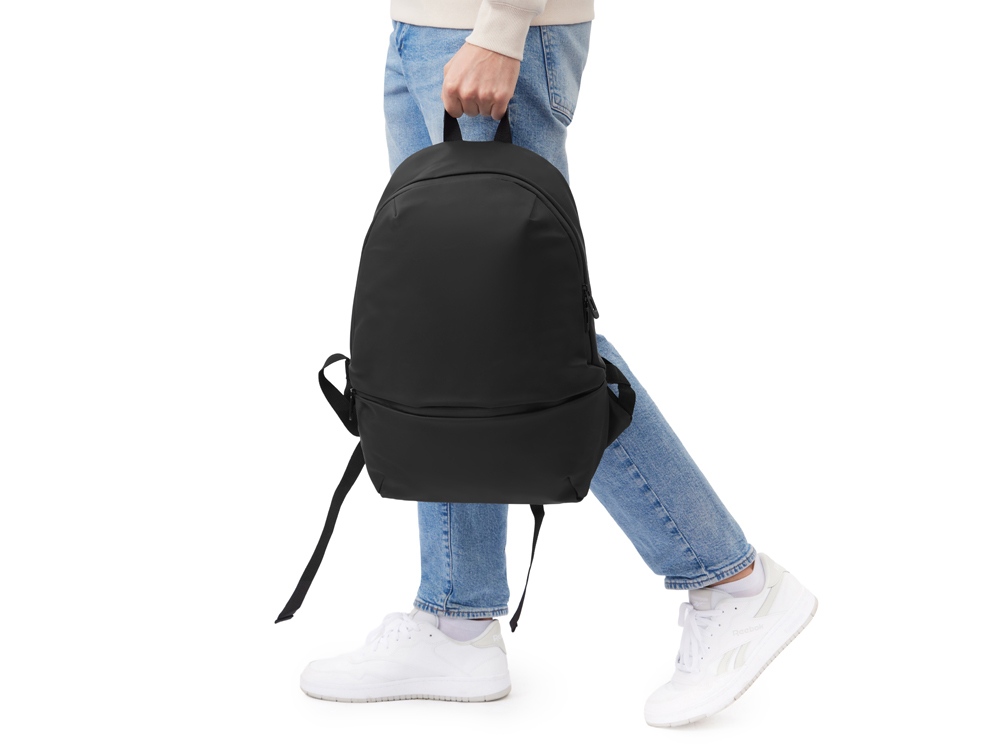 Рюкзак Glam для ноутбука 15'' из мягкой экокожи, черный