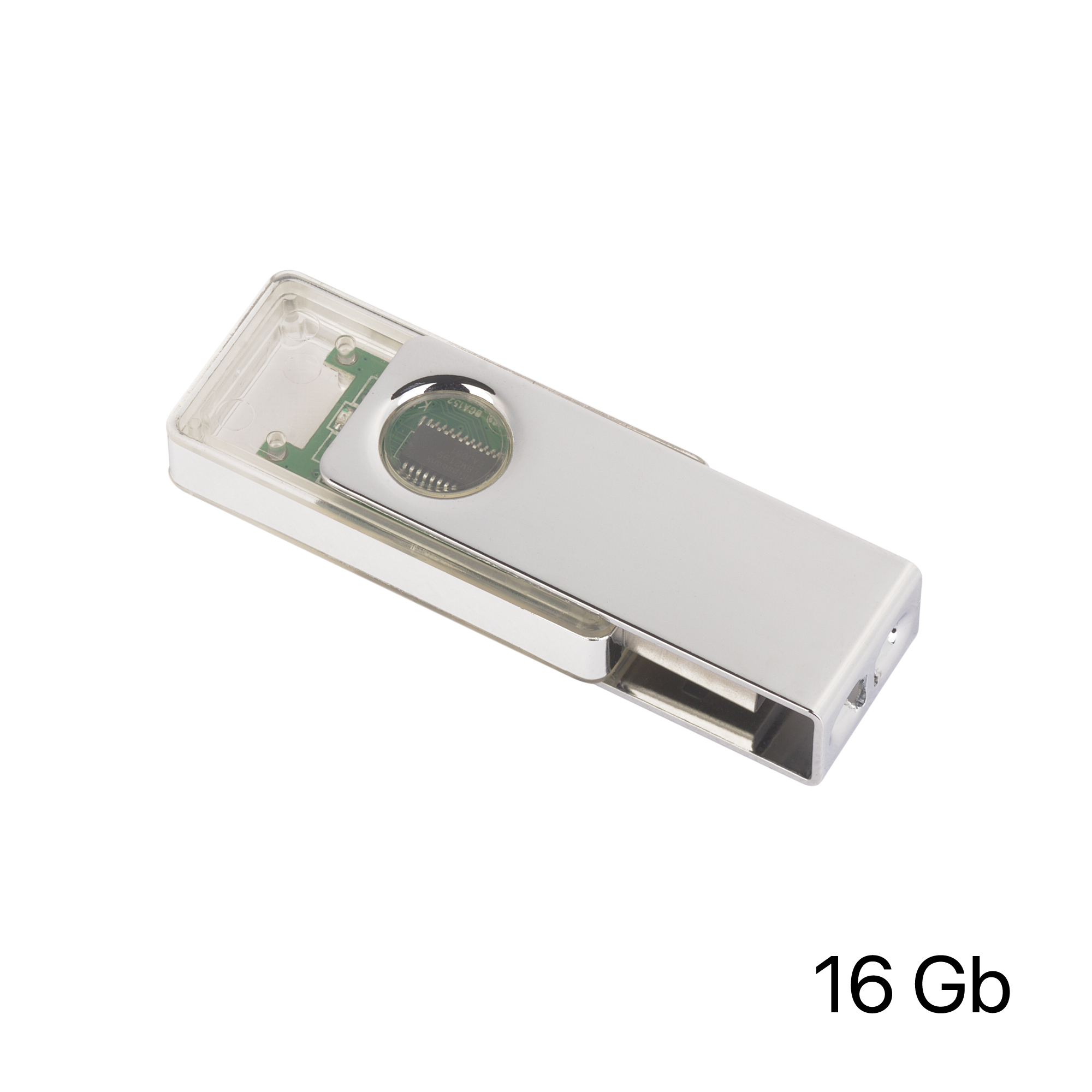 Флеш-карта TWISTA Transparent MS, 16Гб, цвет прозрачный
