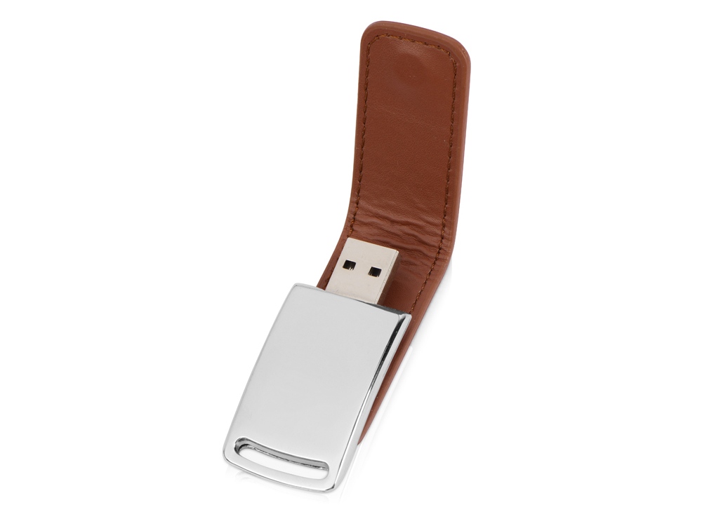 Флеш-карта USB 2.0 16 Gb с магнитным замком Vigo, светло-коричневый/серебристый, светло-коричневый, серебристый