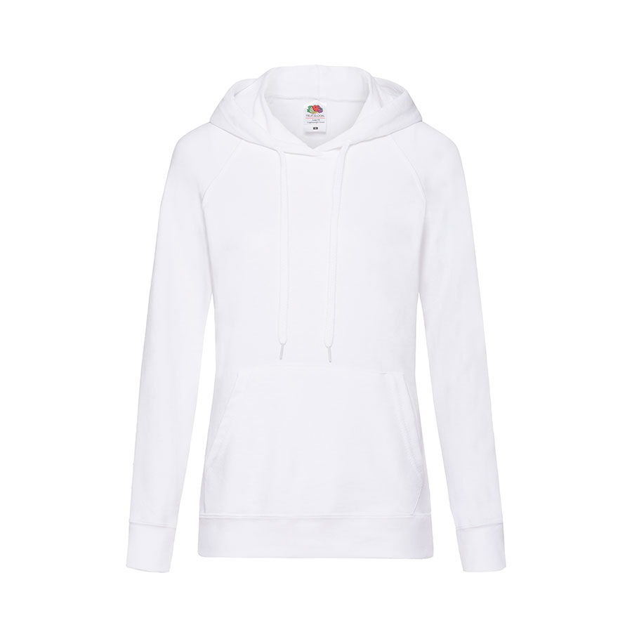 Толстовка женская "LIGHTWEIGHT", белый_L, 80% хлопок, 20% полиэстер, 240 г/м2