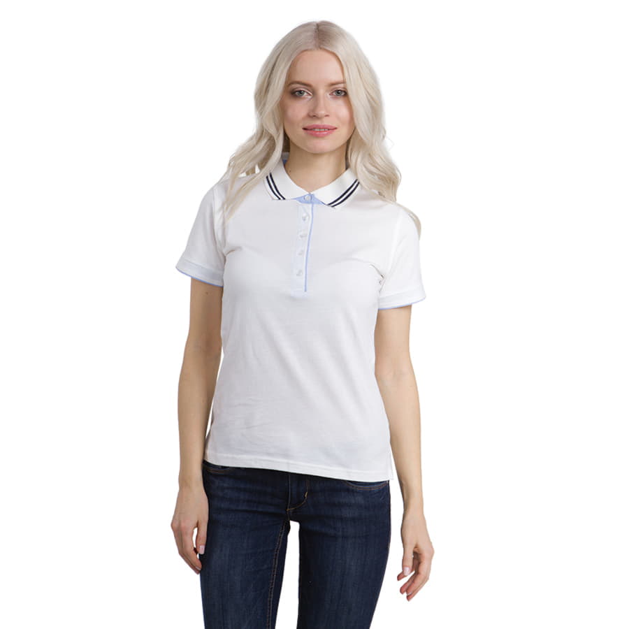Рубашка поло женская RODI LADY, белый, 100% хлопок, 180 г/м2