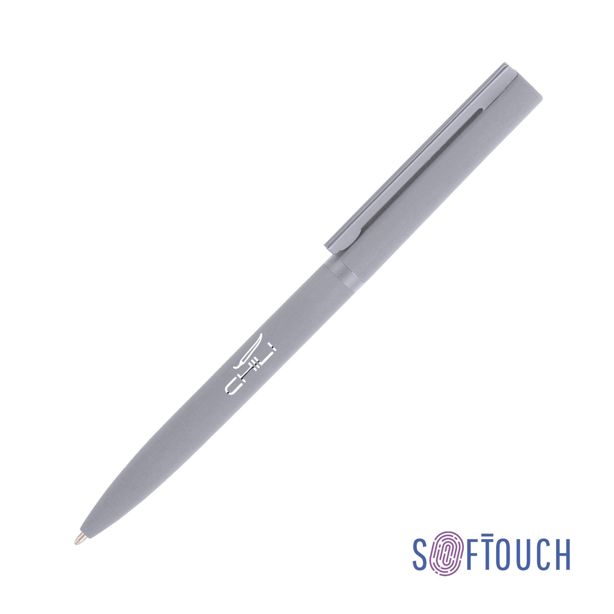 Ручка шариковая "Sirius", покрытие soft touch, цвет серый