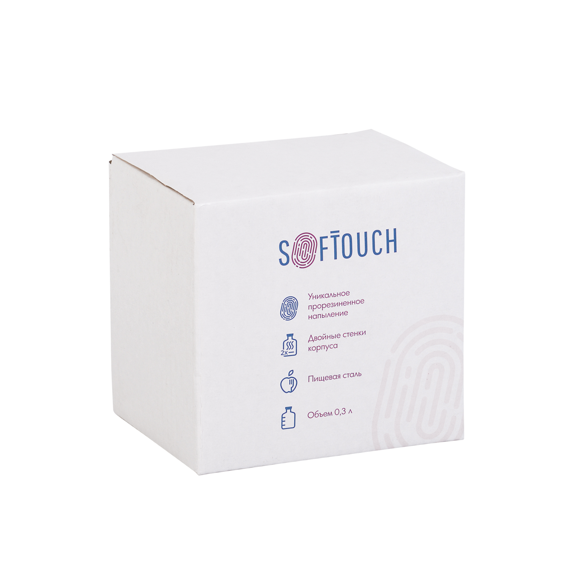 Кружка с карабином "Юта" 300 мл, покрытие soft touch, цвет синий