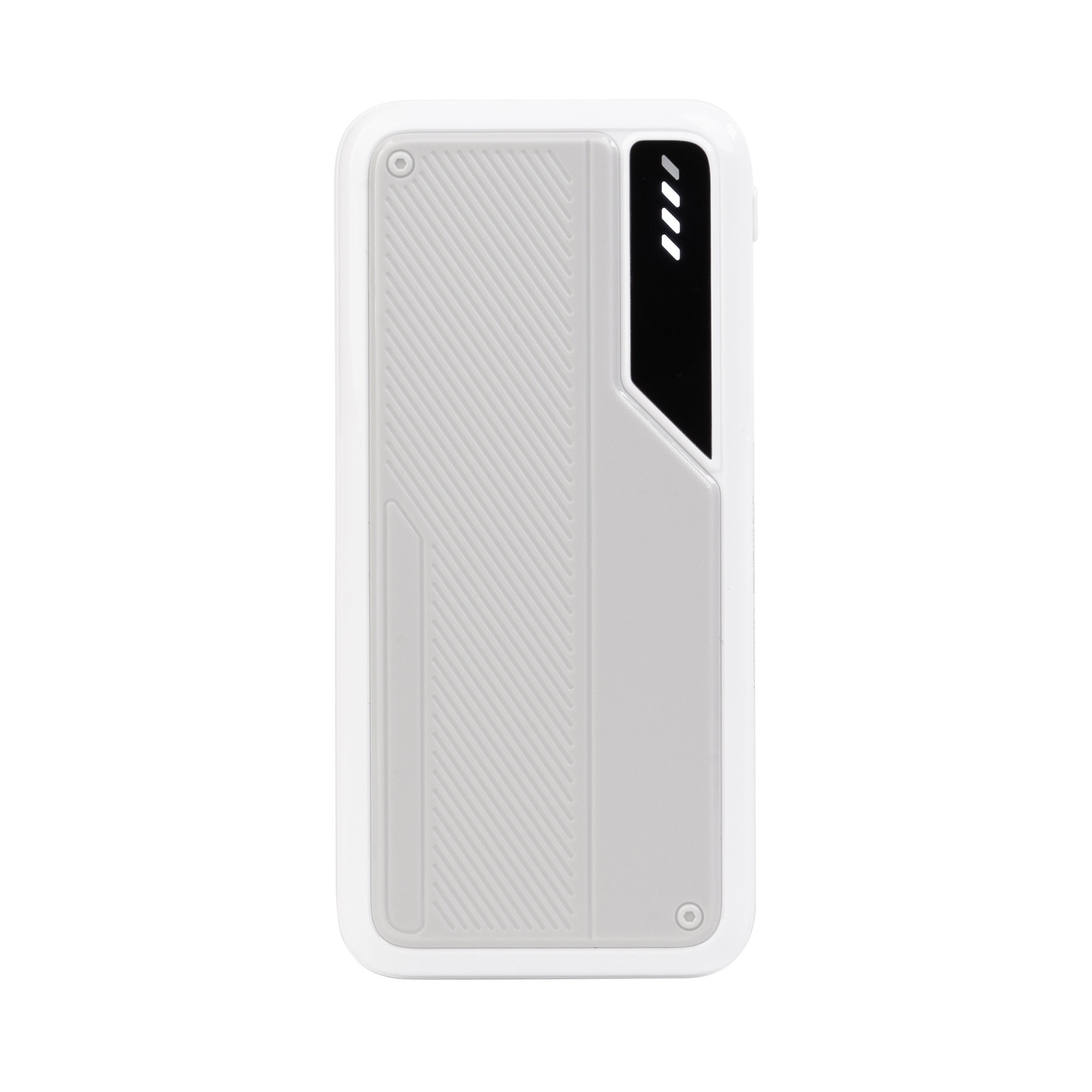 Зарядное устройство "Connect" 10000 mAh со встроенными Type-C/Lightning кабелями, цвет белый с серым