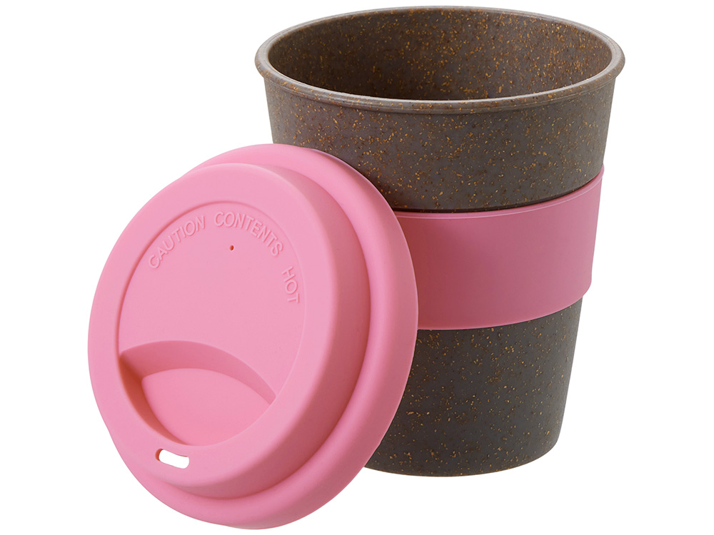 Стакан с силиконовой крышкой Cafe, dust pink