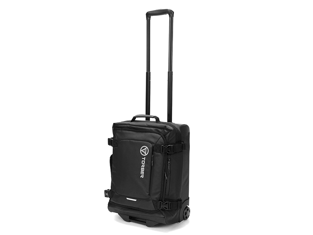 Сумка на колесах TORBER РИТМ, черный, полиэстер 900D с PU покрытием, 47 х 34 х 21,5 см, 32 л