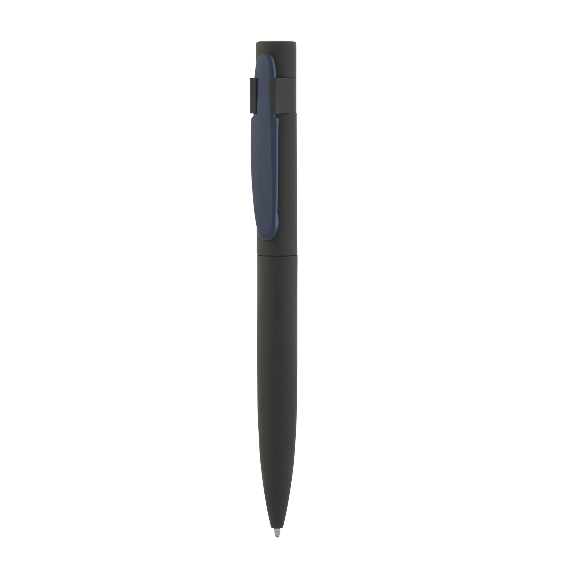 Ручка шариковая "Lip", покрытие soft touch, цвет черный с синим