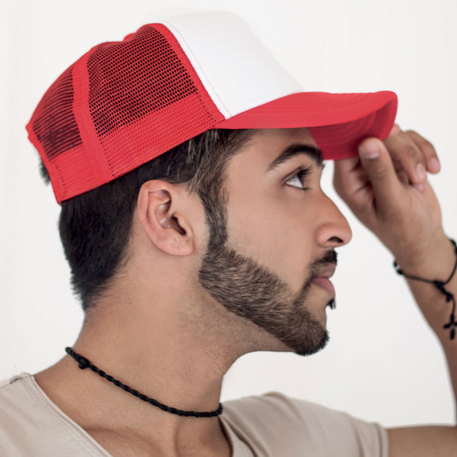 Бейсболка "RAPPER", 5 клиньев, пластиковая застежка,темно-синяя с белым; 100% п/э, плотность 80 г/м2