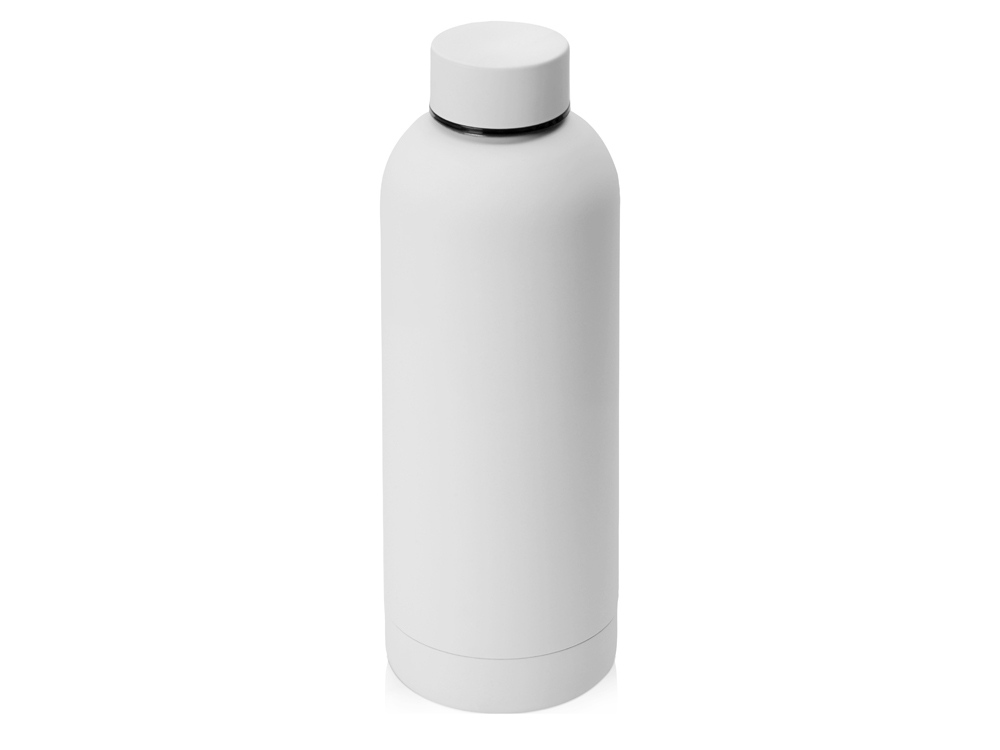Вакуумная термобутылка Cask Waterline, soft touch, 500 мл, белый, черный
