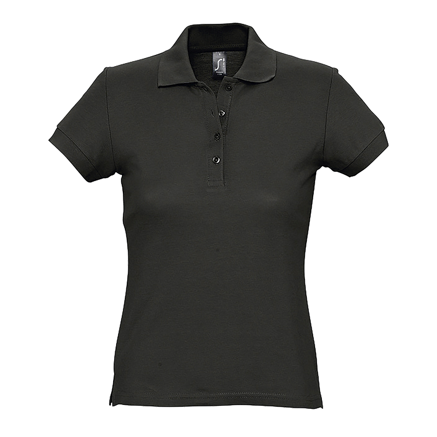 Поло женское PASSION, черный, 2XL, 100% хлопок, 170 г/м2