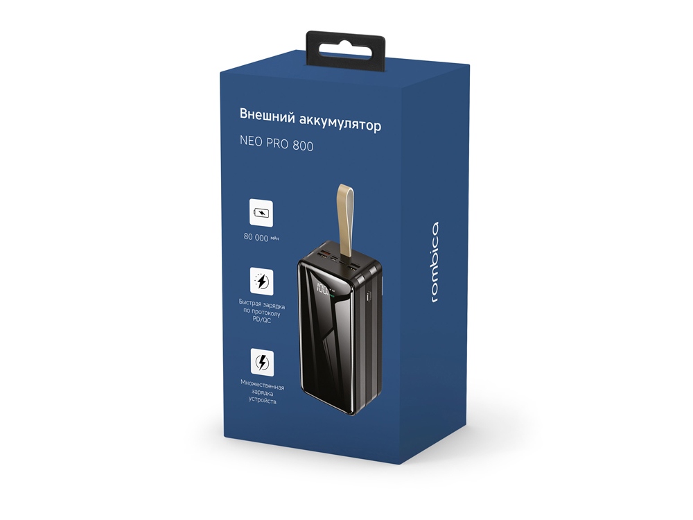 Внешний аккумулятор Rombica NEO PRO-800 Black, черный