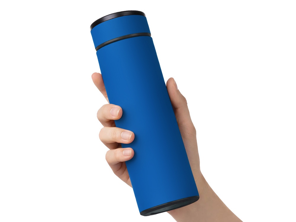 Вакуумный термос Vacuum Flask C1, soft touch, 420мл, синий