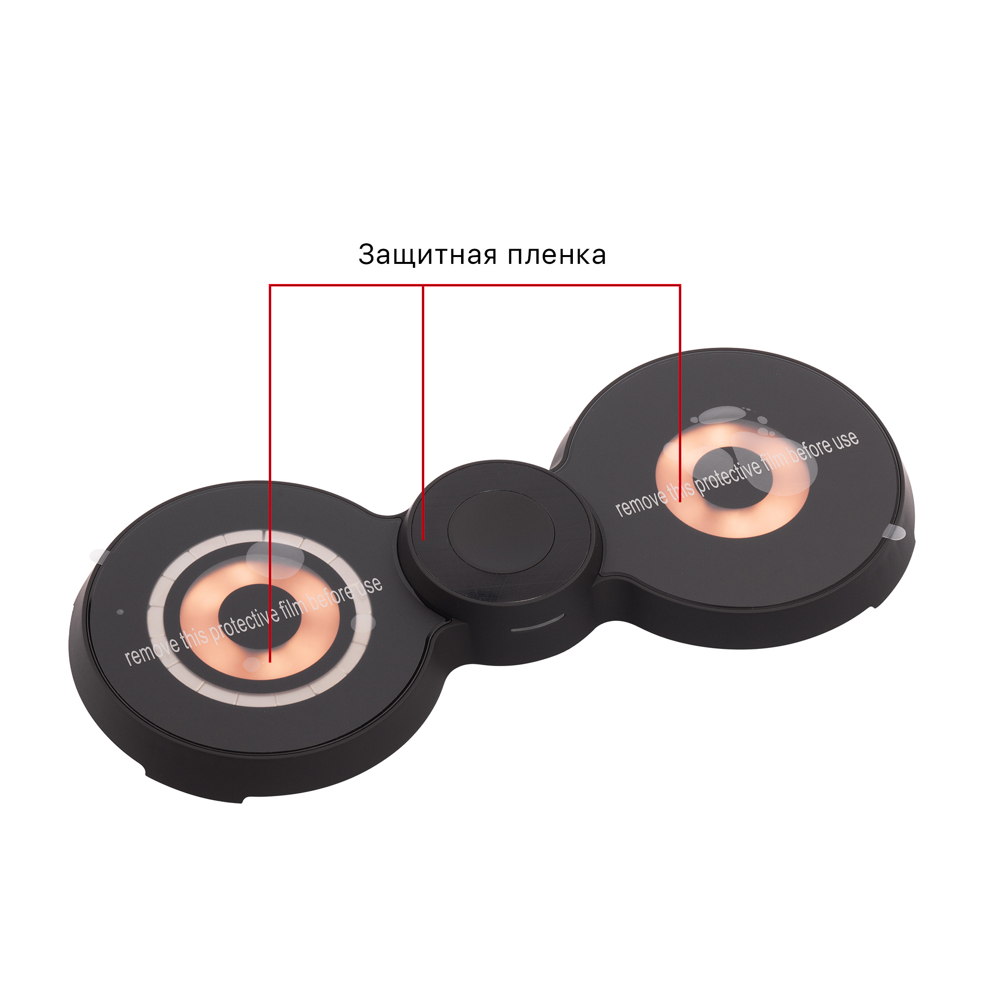 Беспроводная (15W) зарядная станция "Cheb" с прозрачным корпусом и MagSafe, цвет черный