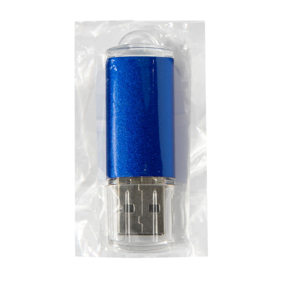 USB flash-карта ASSORTI (32Гб), синяя, 5,8х1,7х0,8 см, металл