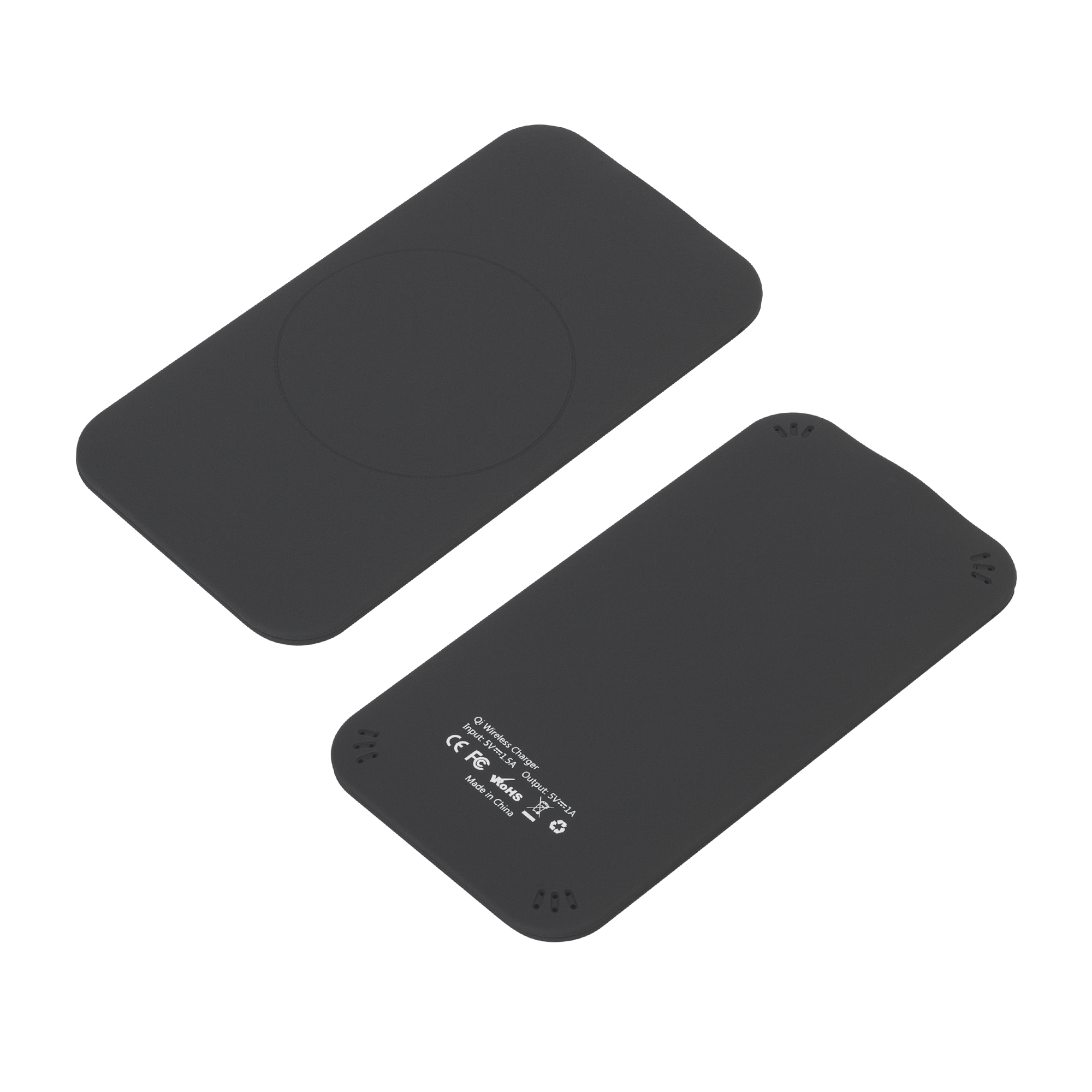 Настольное беспроводное зарядное устройство "Slim SOFTTOUCH", цвет черный