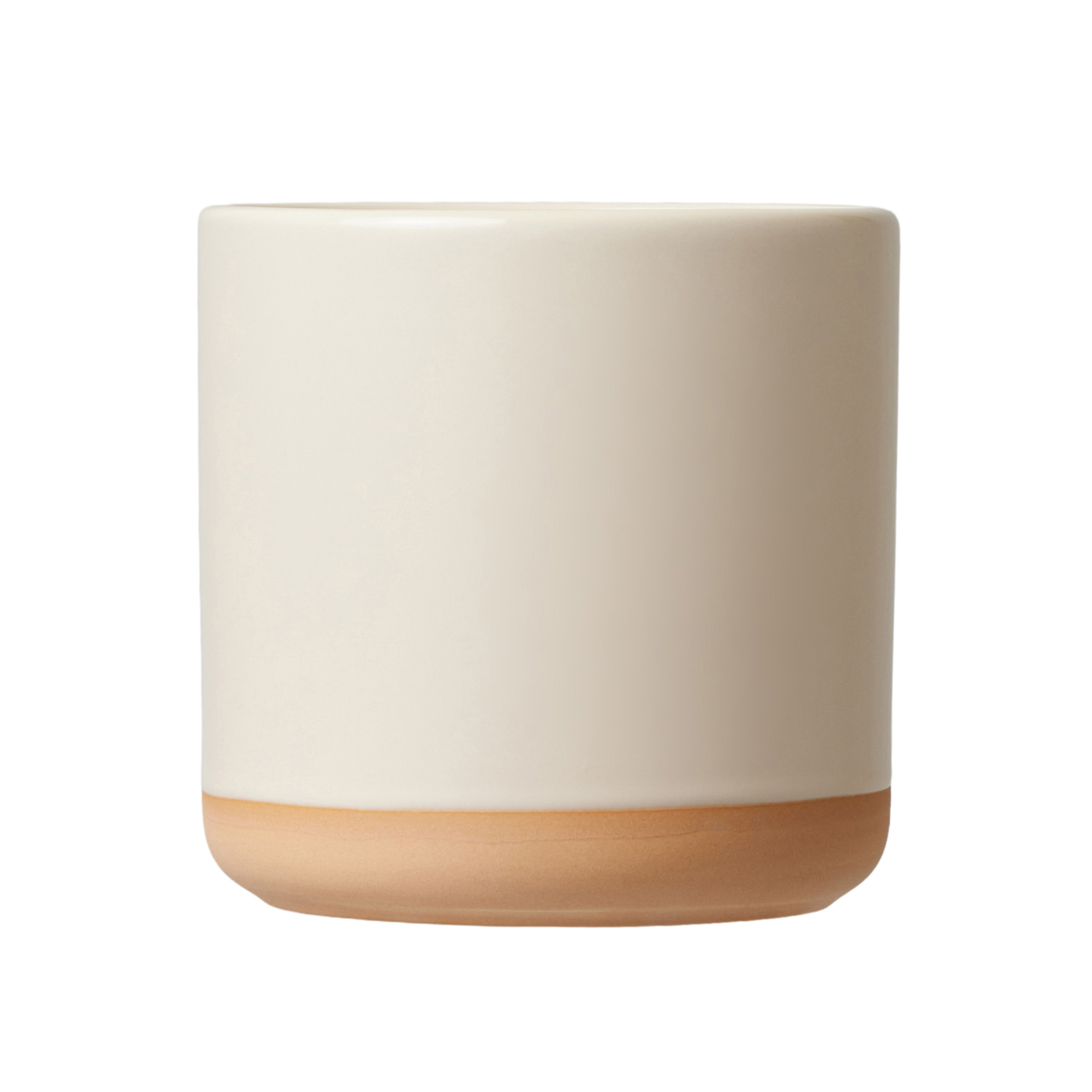 Керамическая кружка Крисп 375 мл с бежевым дном, белый