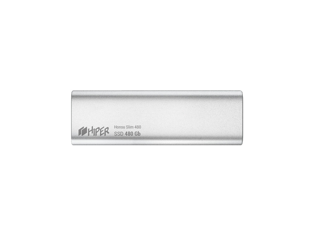 Внешний SSD накопитель Honsu Slim 480 480GB USB3.1 Type-C, Slim, Hiper, серебристый