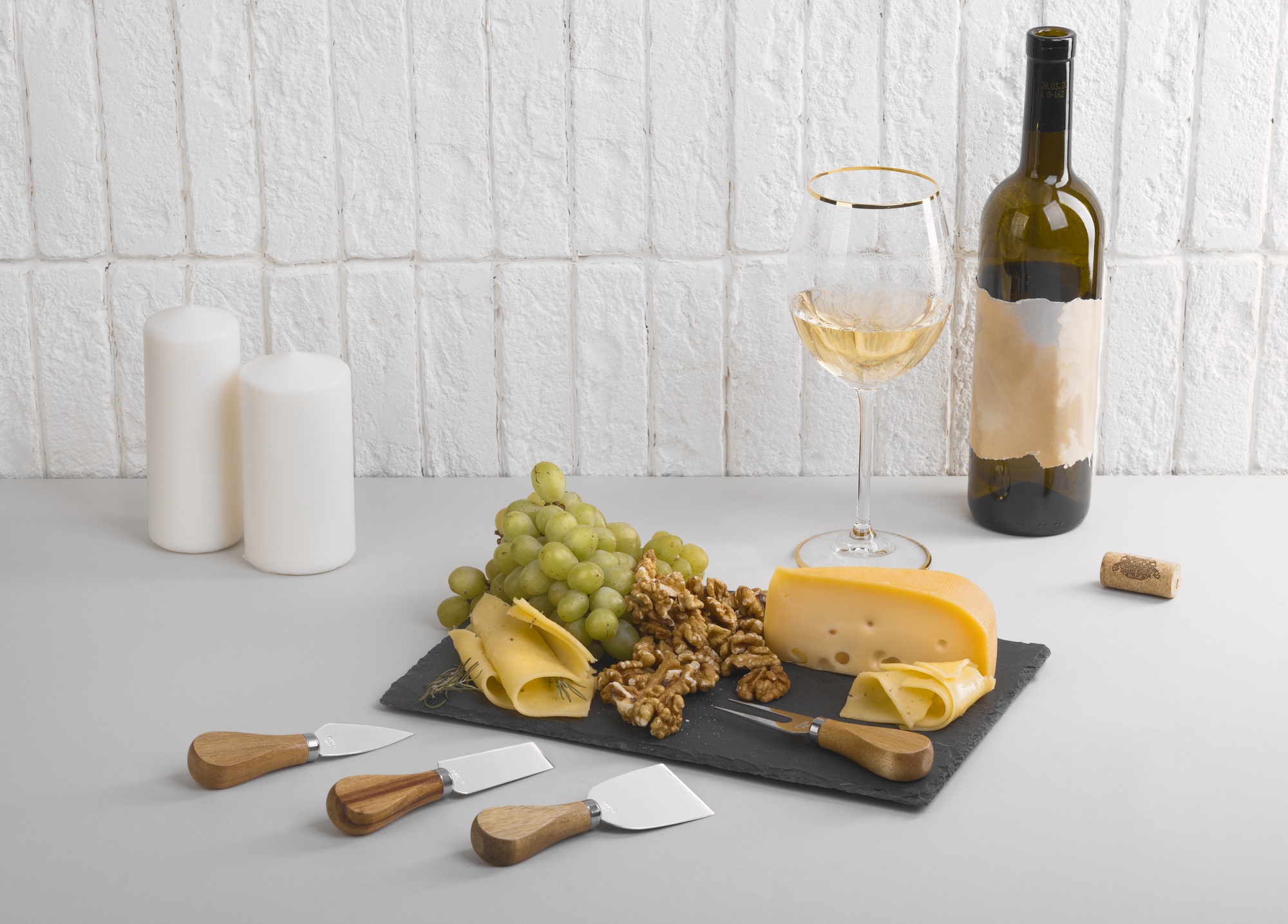 Набор для сыра "Four cheeses", цвет натуральный
