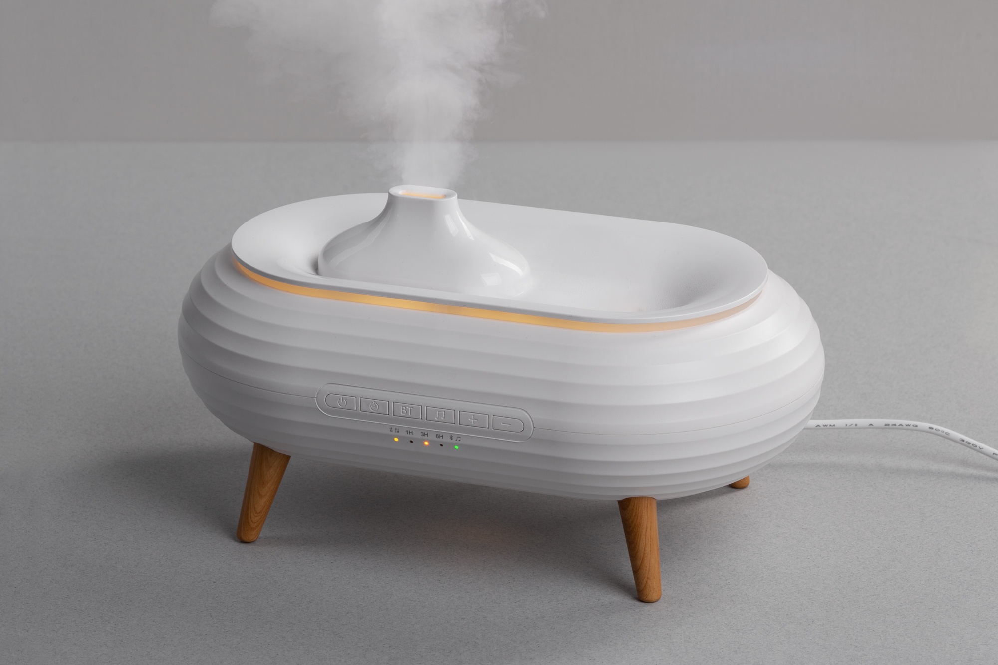 Увлажнитель воздуха "Smart Air" с bluetooth-колонкой, мелодиями и релаксирующими шумами, с подсветкой и ароматизатором, цвет белый