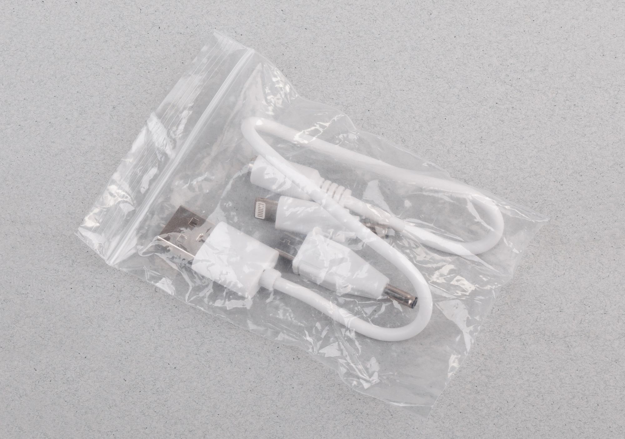 Кабель 2-в-1 (microUSB, Lightning), цвет белый